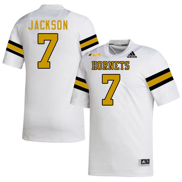 Alabama State Hornets #7 Tarvaris Jackson College Football Jerseys,Uniforms-White